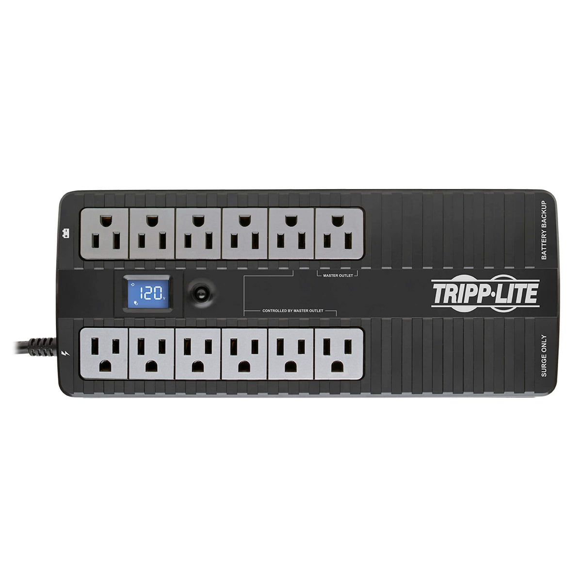 Tripp Lite 850VA UPS Battery Backup Surge Protector Efficient Energy-Star Certified, AVR, 12-Outlet Uninterruptible Power Supply, Dataline Protection, 3-Year Warranty & $100,000 Insurance (ECO850LCD)