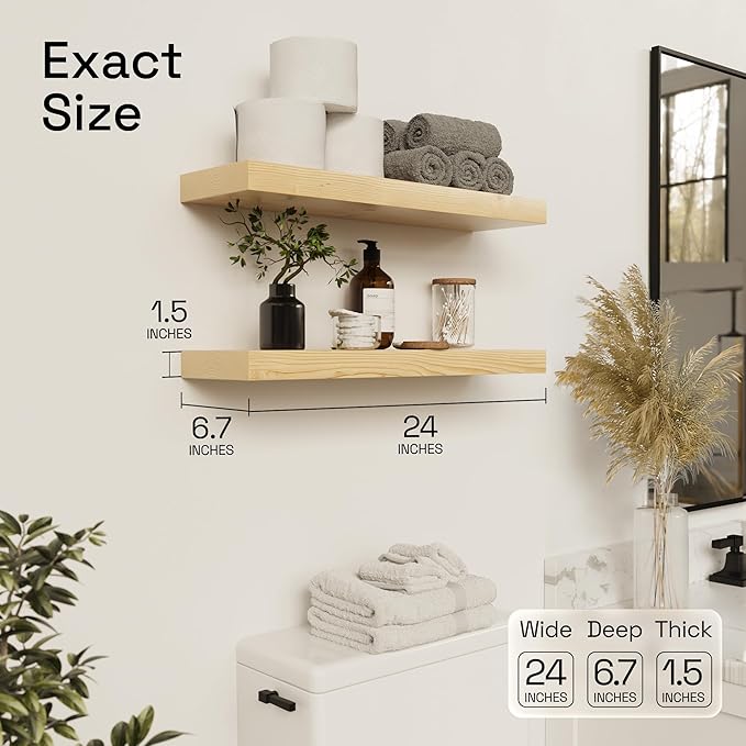 BAOBAB WORKSHOP Wood Floating Shelves