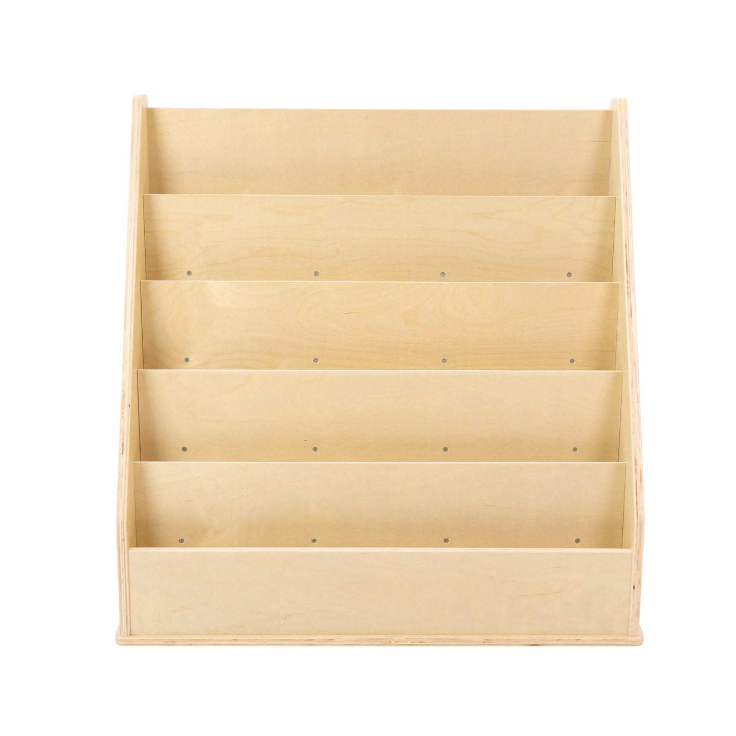 Factory Direct Partners Birch Book Display Stand, 5-Shelf Storage for Kid's Books and Magazines, Children's Furniture for Bedroom, Playroom, Daycare, Preschool or Classroom - Natural, 13132-NT