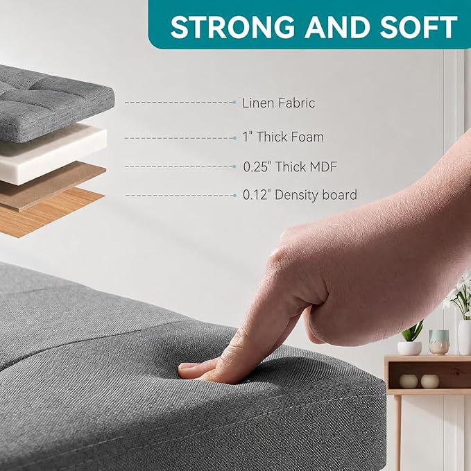 BRIAN & DANY Ottoman with Storage, Small Storage Ottoman