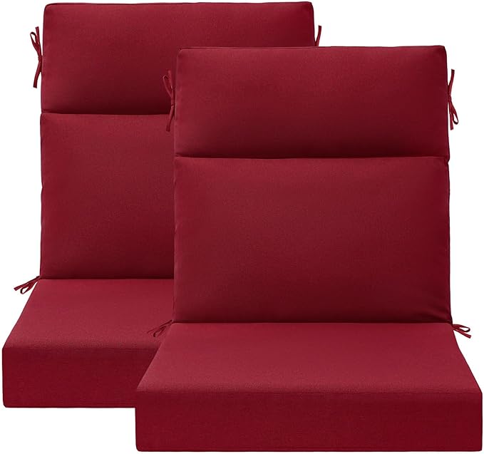 Unimatta Outdoor High Back Chair Cushion Seat Pads, 44 x 21 Inch