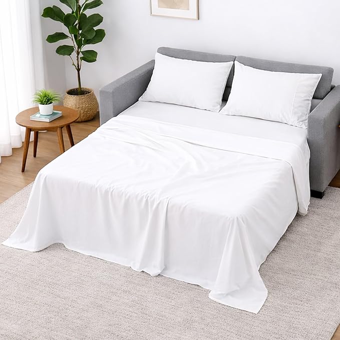 Cottington Lane Sleeper Sofa Sheets Queen Size, 4 Piece Premium Quality 100%