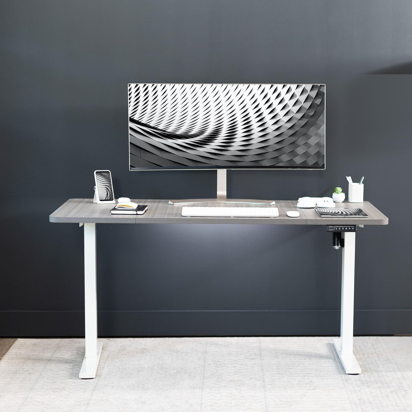 VIVO Universal 60 x 30 inch Table Top for Standard and Sit to Stand Height Adjustable Home and Office Desk Frames, Dark Gray Desktop, DESK-TOP60-30G