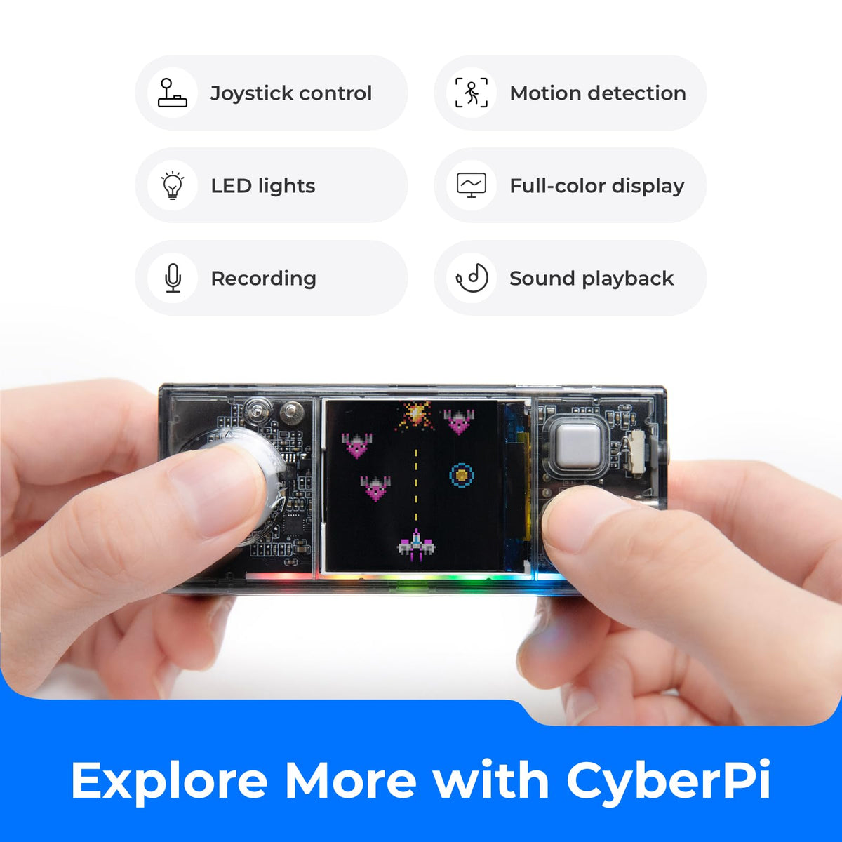Makeblock Cyberpi Project-Based Coding Kit, Coding for Kids Support Scratch & Python Programming, STEM Projects for Kids Ages 8-12, Robotics Kit Support IoT Technology with Built-in WiFi Module