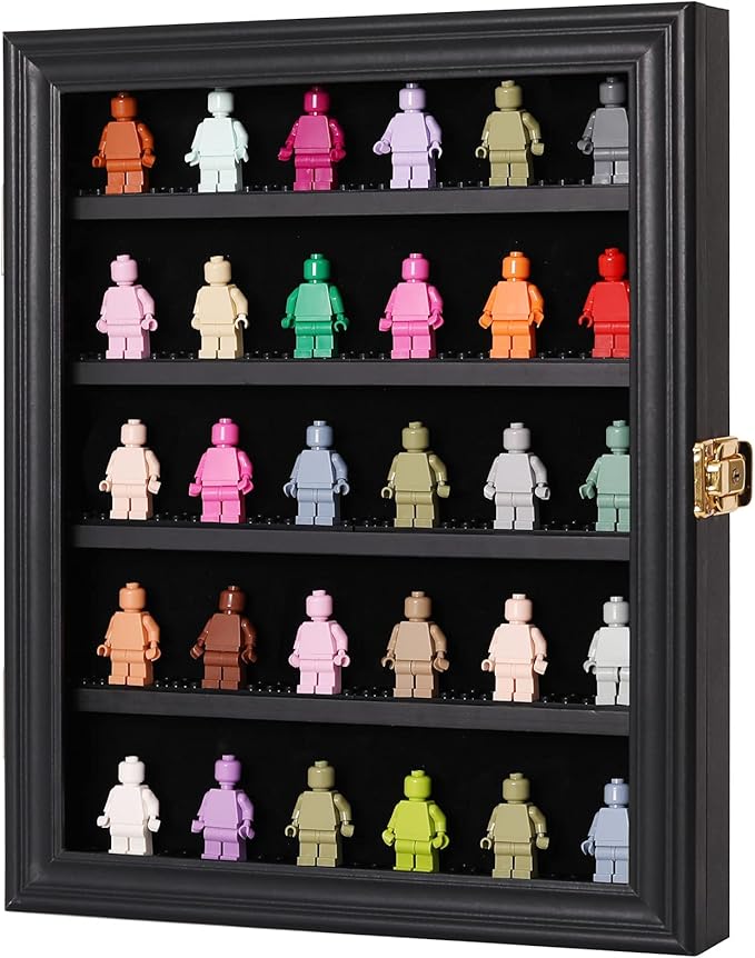VERANI Minifigures Miniature Display Case Collectibles Display Box Wall Mount