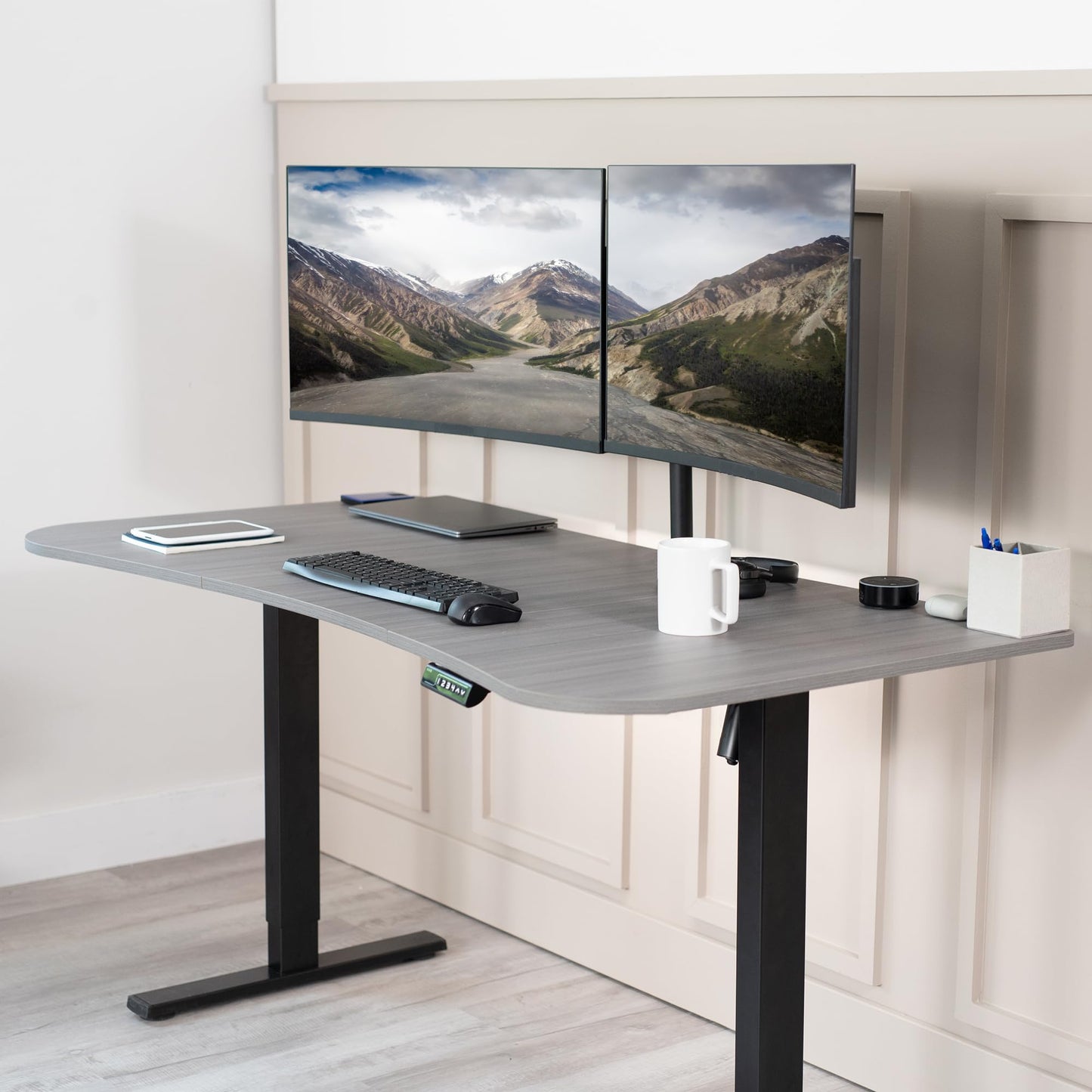 VIVO 63 x 32 inch Universal Table Top for Standard and Sit to Stand Height Adjustable Home and Office Desk Frames, Dark Gray Desktop, DESK-TOP1G
