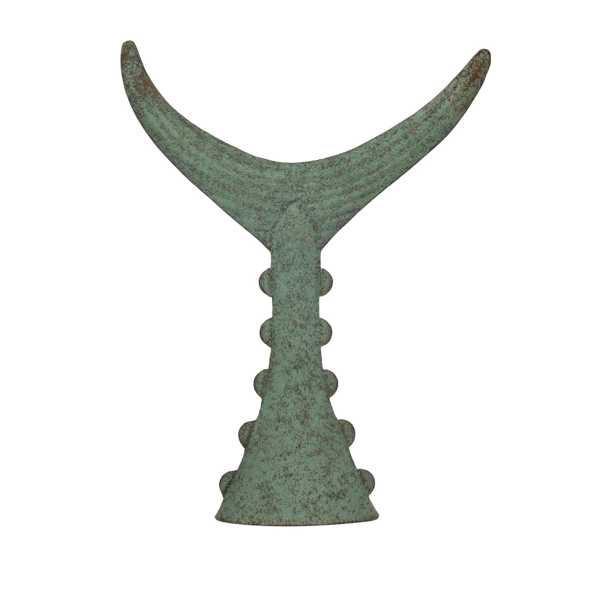Creative Co-Op Distressed Metal Tuna Tail Accent Decor, Aqua