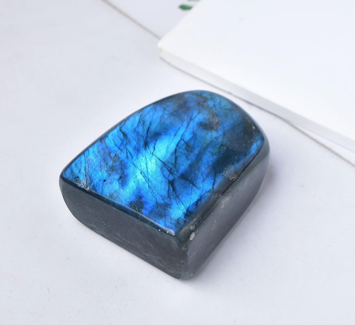 FZBHRO Large Labradorite Rock Polished Slab Block Healing Crystal Stone for Meditation Gift Home Decor 2.2-2.6 Pound