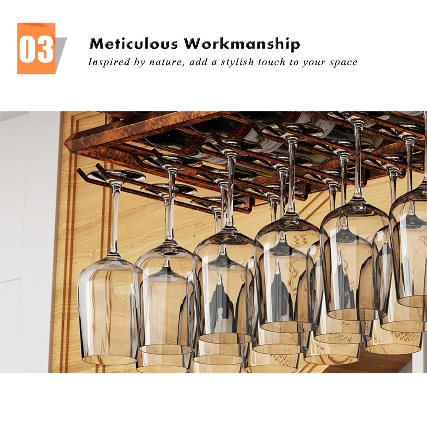Wine Rack Wine Shelf Ceiling Adjustable Hanging Metal Wine Holder Floating Iron Bottle Holder Wine Shelf Storage Shelve for Bar Cafe Kitchen Party