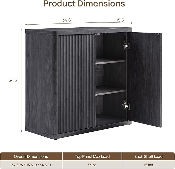 SICOTAS Buffet Cabinet with Storage 69.2" Sideboard Accent Modern Credenza with