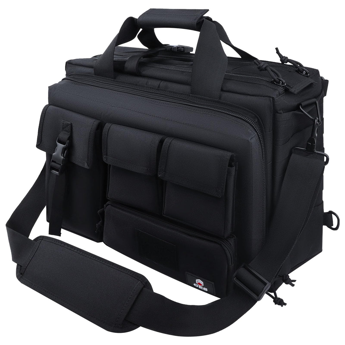 GES Tactical Messenger Bag for Men, 17.3 Inch Military Laptop Briefcase for Work, Durable Water-Resistant Computer Shoulder Bag for College & Travel