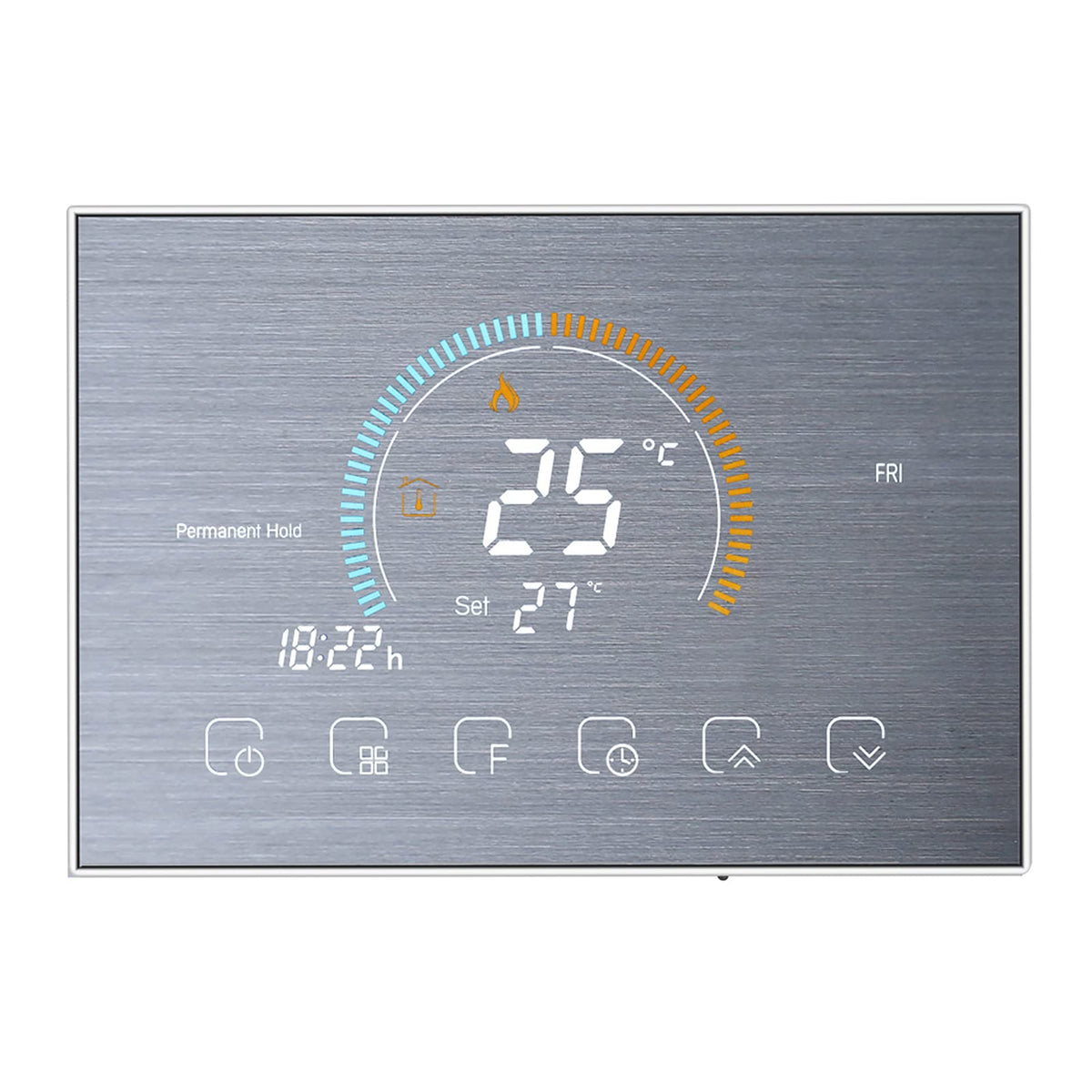 Home Thermostat, 4.8In Large Color Backlight Smart Thermostat for Office for Villa