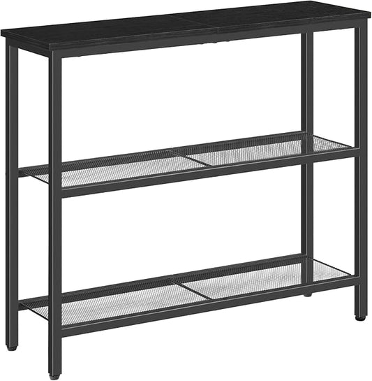 HOOBRO 29.5" Narrow Console Table, 3 Tier Entryway Table