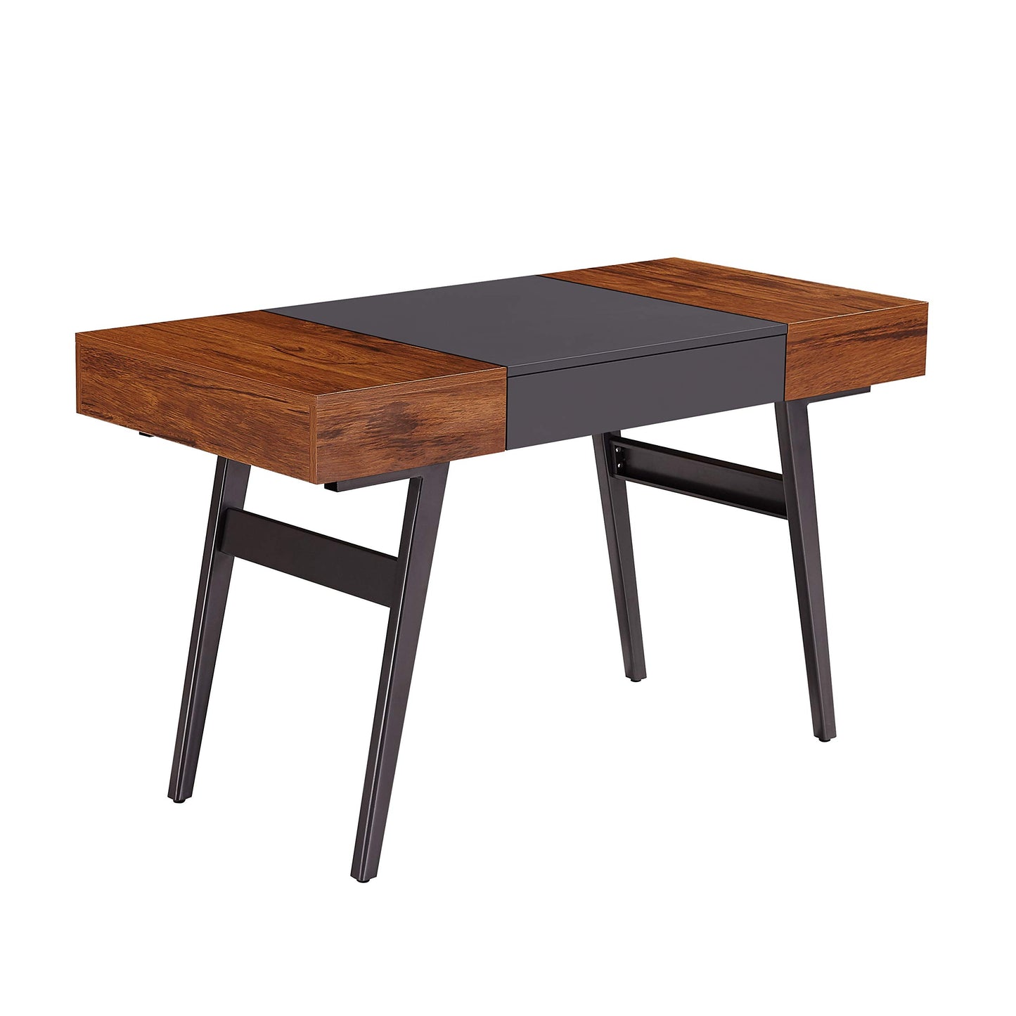 Techni Mobili Expandable Modern Storage Writing Desk, Mahogany
