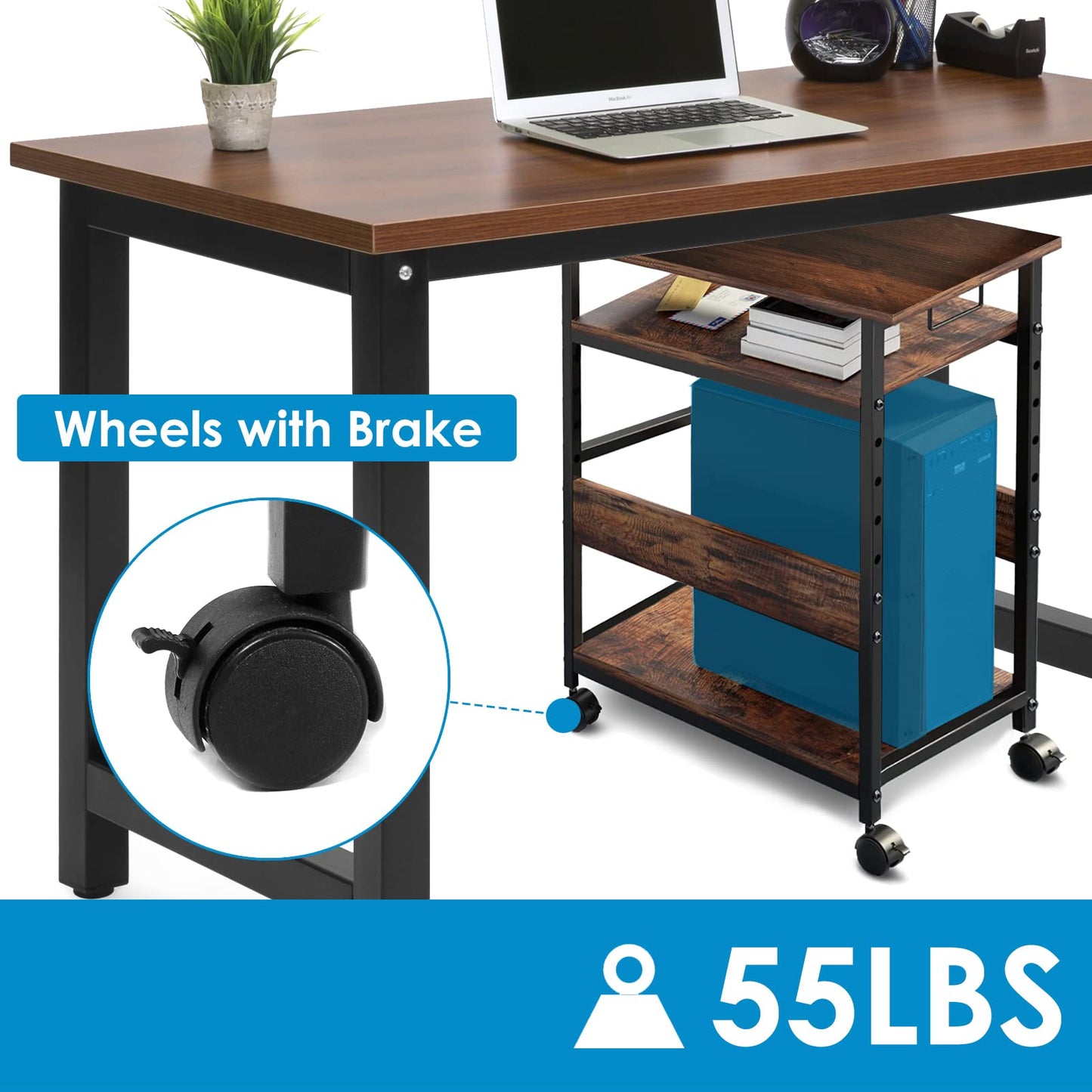 TooCust Computer Tower Stand Bundle with Printer Stand