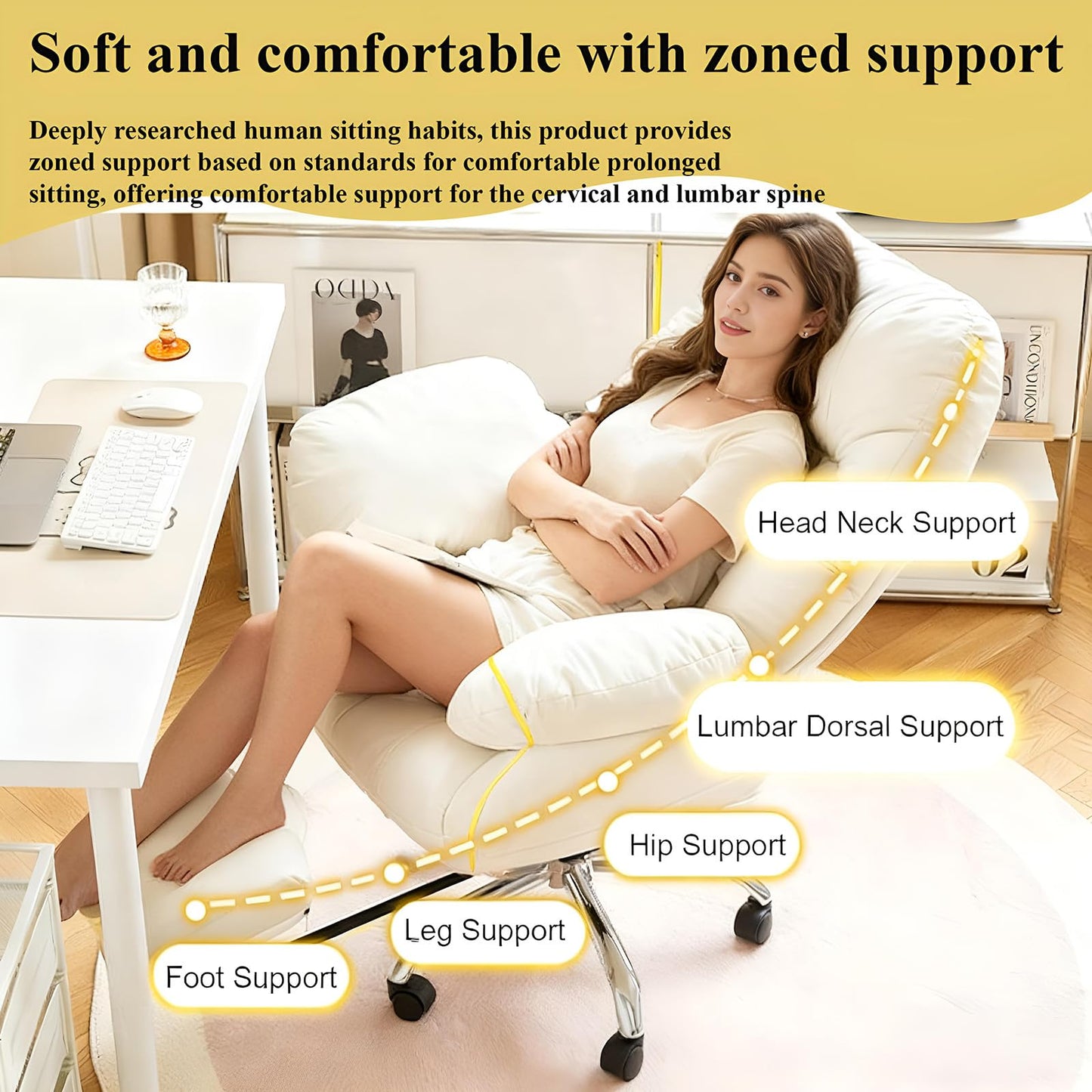 Lazy Sofa Gaming Chair,with Retractable Footrest 360 Swivel Study Chair Lift Computer Gaming Chair Ergonomic Office Chairs Reading Chair for Living Room Bedroom Office
