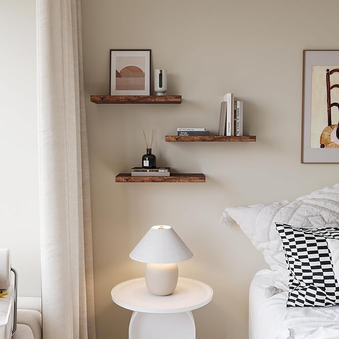 Upassion Floating Shelves for Wall Set of 3, Home Decor, Frame Display Wall