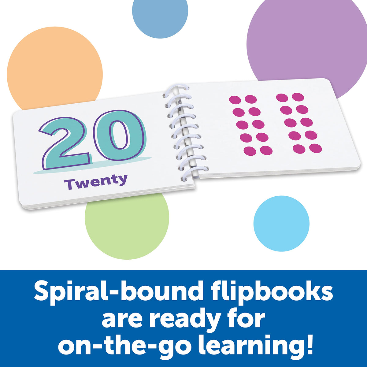 Learning Resources Skill Builders! Kindergarten Flipbook Library - 3 Pieces, Ages 5+ Kindergarten Learning Activities, Spelling and Counting for Kids, My First Library for Kids