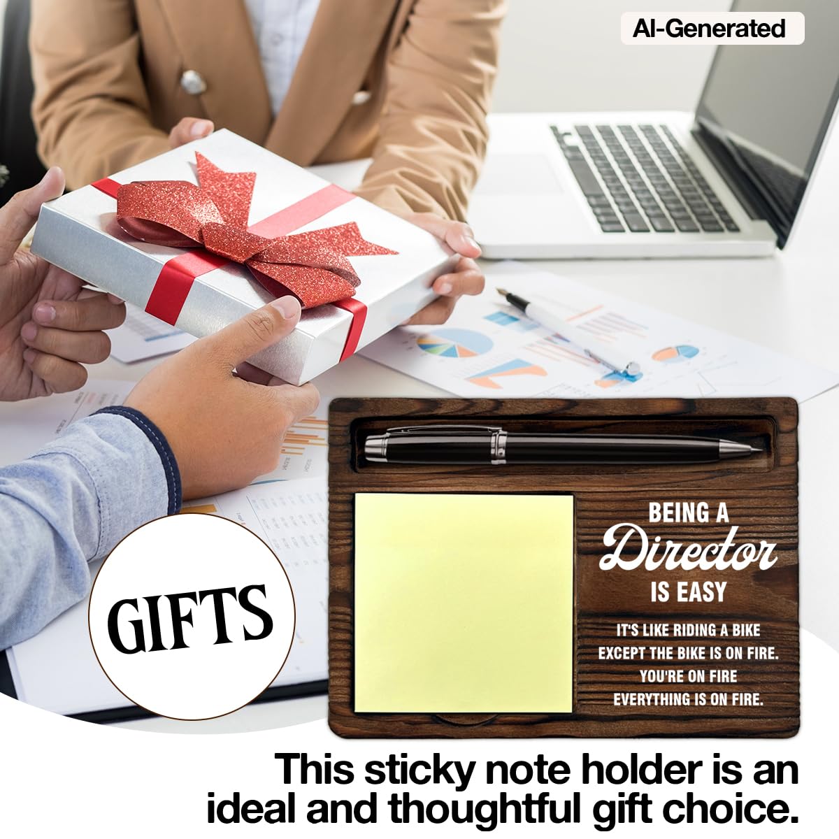 Funny Director Gifts for Women Men, Gifts for Directors Appreciation Thank You Birthday Christmas, Being a Director is Easy Sticky Note Holder Office Home Decor