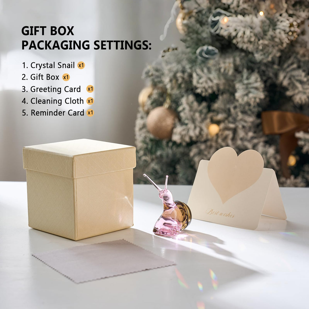 Crystal Snail Ornament, Mini Glass Snail Figurine for Living Room Study Decor, Windowsill Garden Statue, Animal Gift for Kids Friends Grandchildren（Pink）