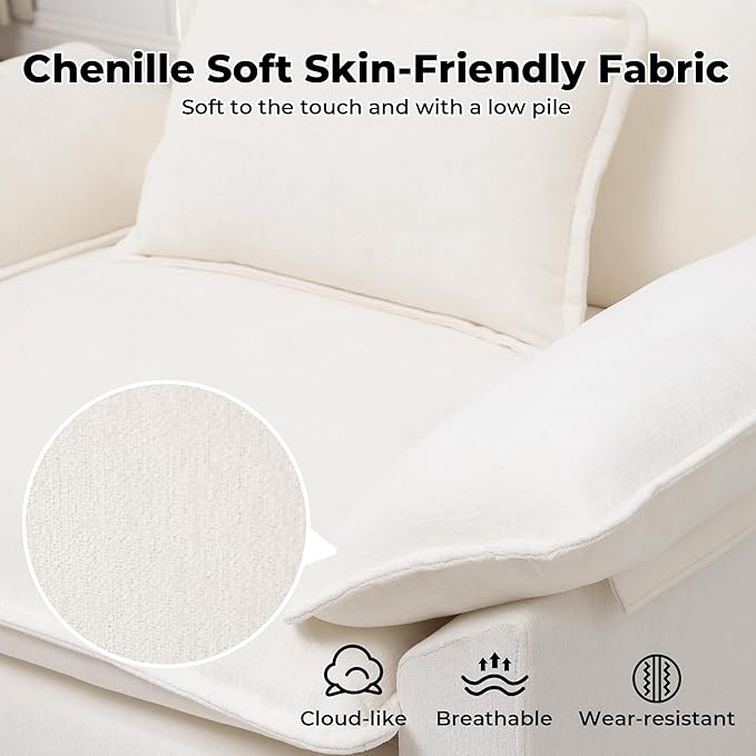 Modern Oversized Accent Chair, Comfy Accent Chair Reading Chairs Cloud Sofa