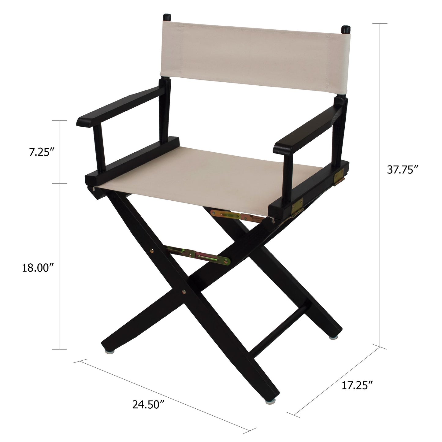 American Trails Extra-Wide Premium 18" Director's Chair Black Frame with Natural Canvas