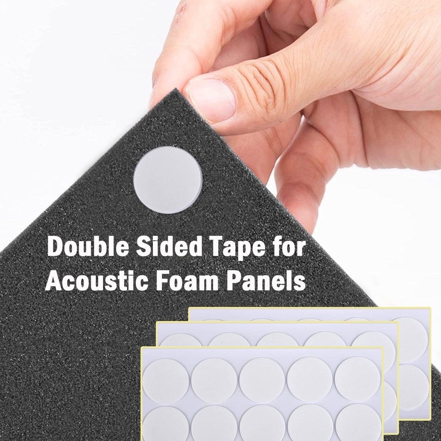 Foneso Acoustic Foam Panels, 12''x12''x2'' High Density Sound Proof Foam Panels for Walls, Pyramid Designed Acoustic Panels Sound Absorbing for Sound Studio, Podcast Recording and Offices (12Pack)