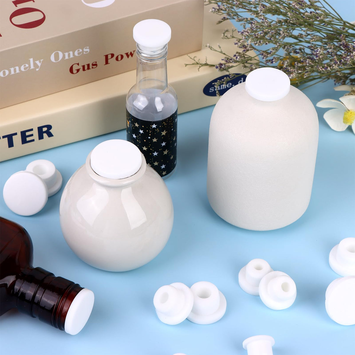 32Pcs Silicone Salt And Pepper Shaker Stoppers 14,15,16,17,18,19,21 mm Stoppers for Salt and Pepper Shakers,Salt Shaker Plug Replacement Salt and Pepper Shaker Stoppers Plugs for Pots Bottles Pipes