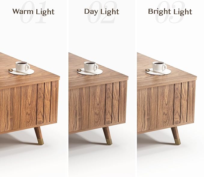 JOINICE Walnut Lift Top Coffee Table