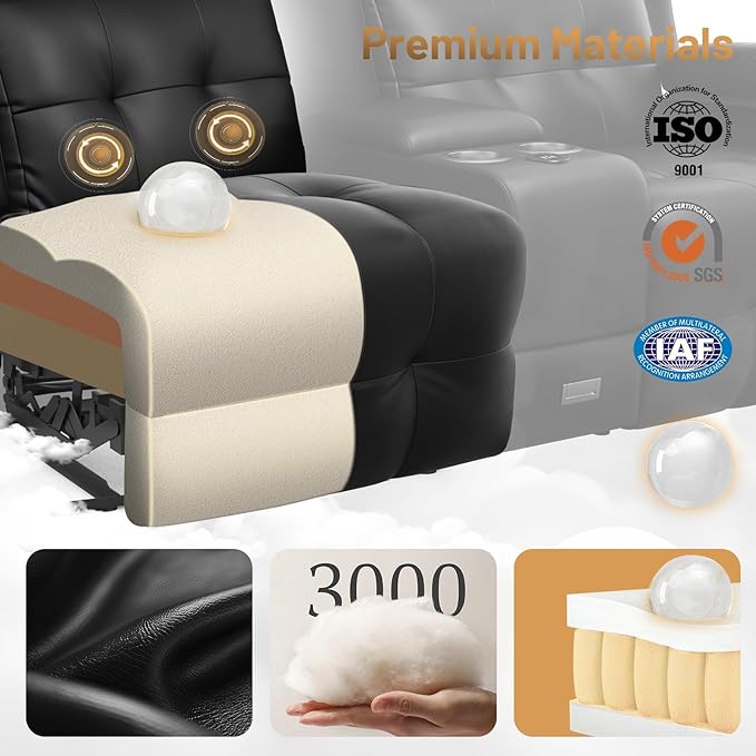 Recliner Sofa Set, Massage Home Theater Set