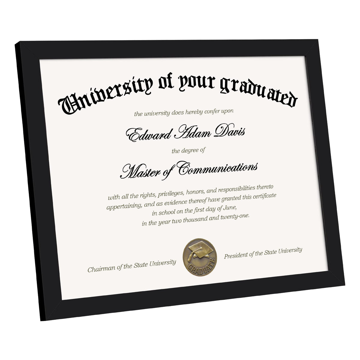 upsimples Certificate Frame with High Definition Glass, 8.5 by 11 Picture Diploma Document Frames for Wall and Tabletop, Black 5 Pack