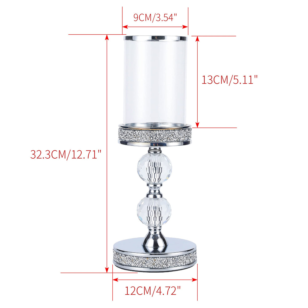 Candle Holders for Pillar Candle, Pillar Crystal Candle Holders, Candlesticks Holder for Wedding, Dining Coffee Table, Centerpieces, Home Decor CH00XM