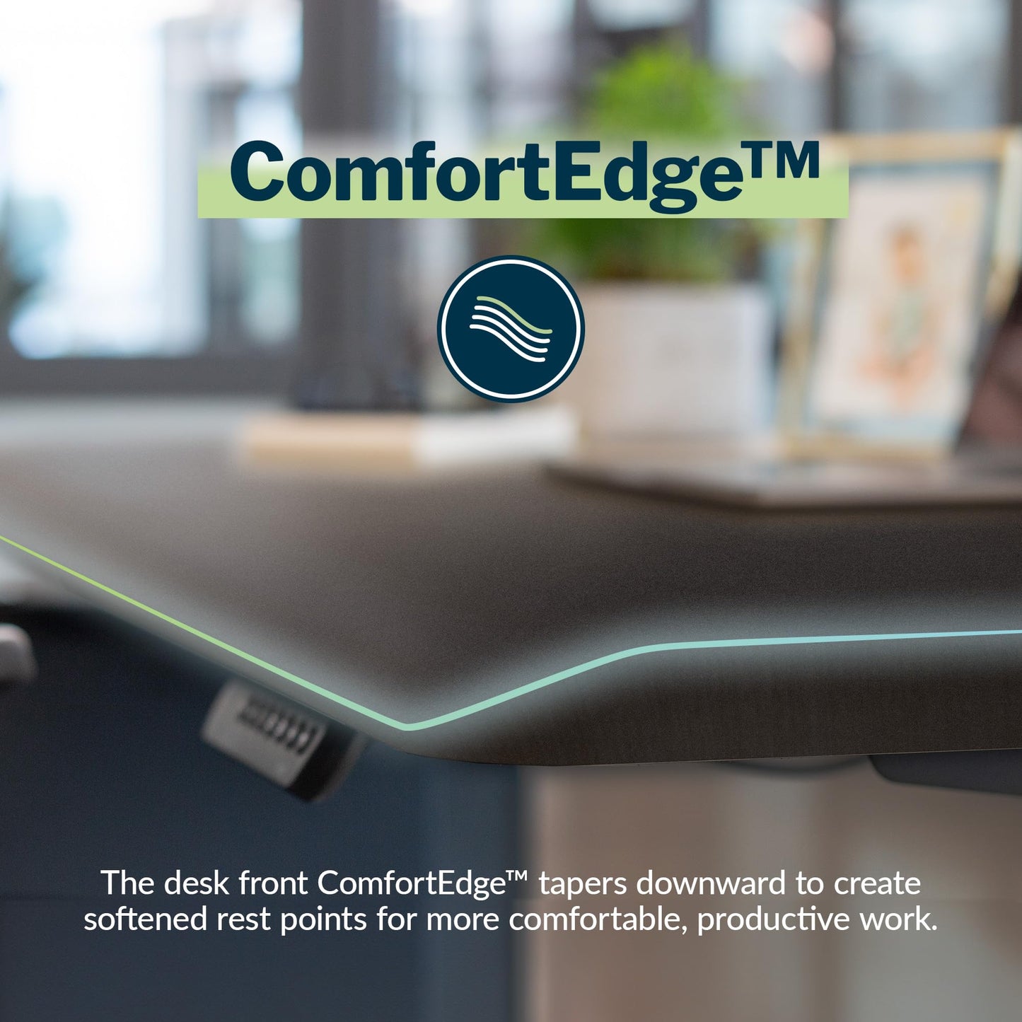 Vari ComfortEdge 72x30 Inch Electric Standing Desk – Height Adjustable Large Office Sit Stand VariDesk with Sloped Edge, Memory Presets, 180 LB Capacity + Tool-Free Assembly (Black)