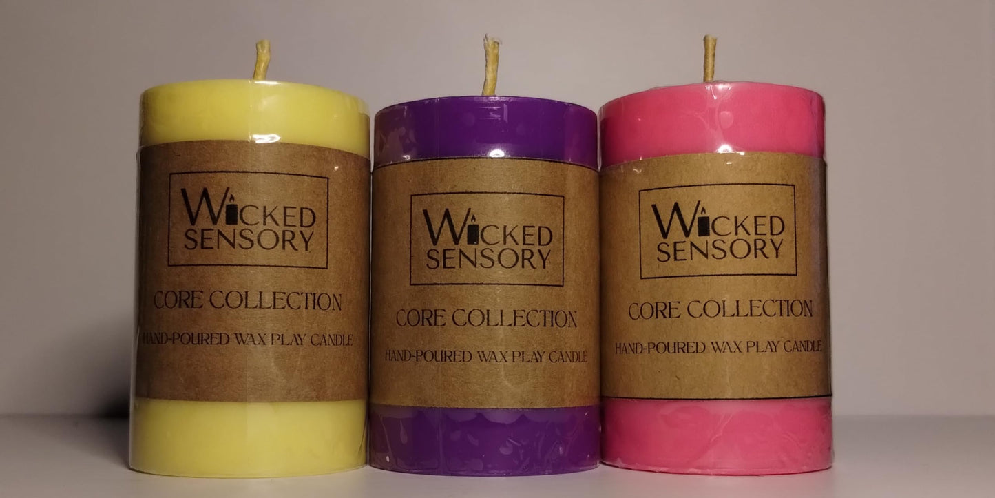 Premium Wax Play Candle - Unscented Body Safe Wax Blend for Sensory Play, Comfortable Heat Sensation - Perfect for Couples & Beginners (Purple)