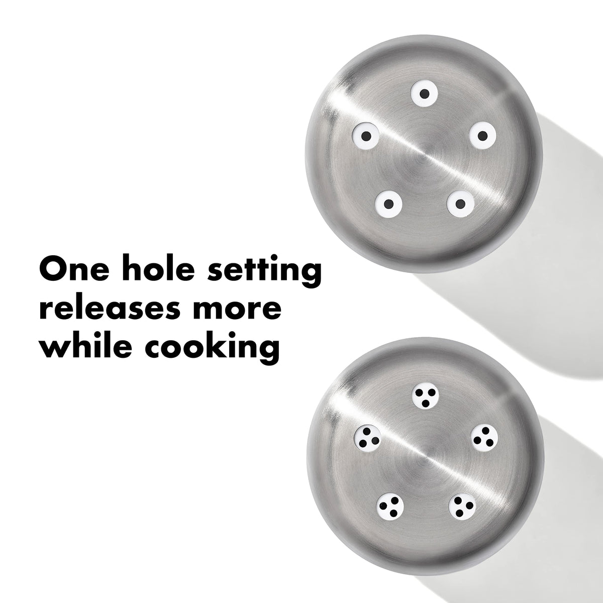 OXO Good Grips Glass Adjustable Salt & Pepper Shaker Set, 3.5 oz Each, Clear