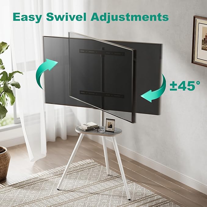 Tripod Easel TV Stand for 40 to 65 Inch LCD Led Screen, Height Adjustable and