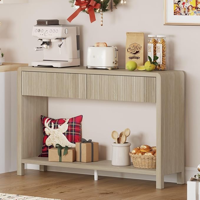 FATORRI Console Table for Entryway Storage, Wood Sofa Tables for Living Room