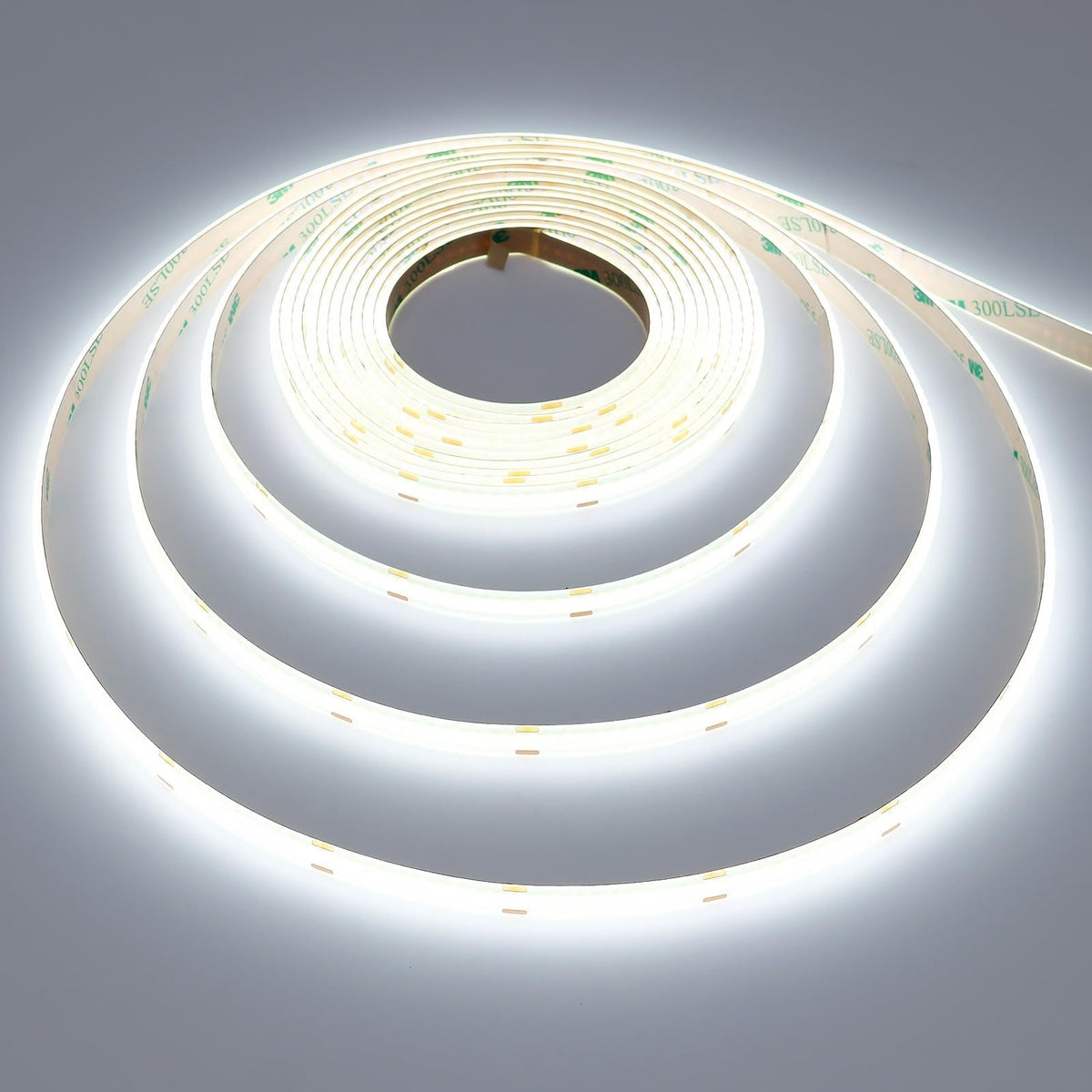 GOMING DC 12V COB LED Strip Light Cool White 6000K IP65 Waterproof 16.4ft(5M) 1560LEDs CRI 93+ Uniform Glow Flexible LED Tape Lights for DIY Bedroom Kitchen Home Decor(No Power Supply)