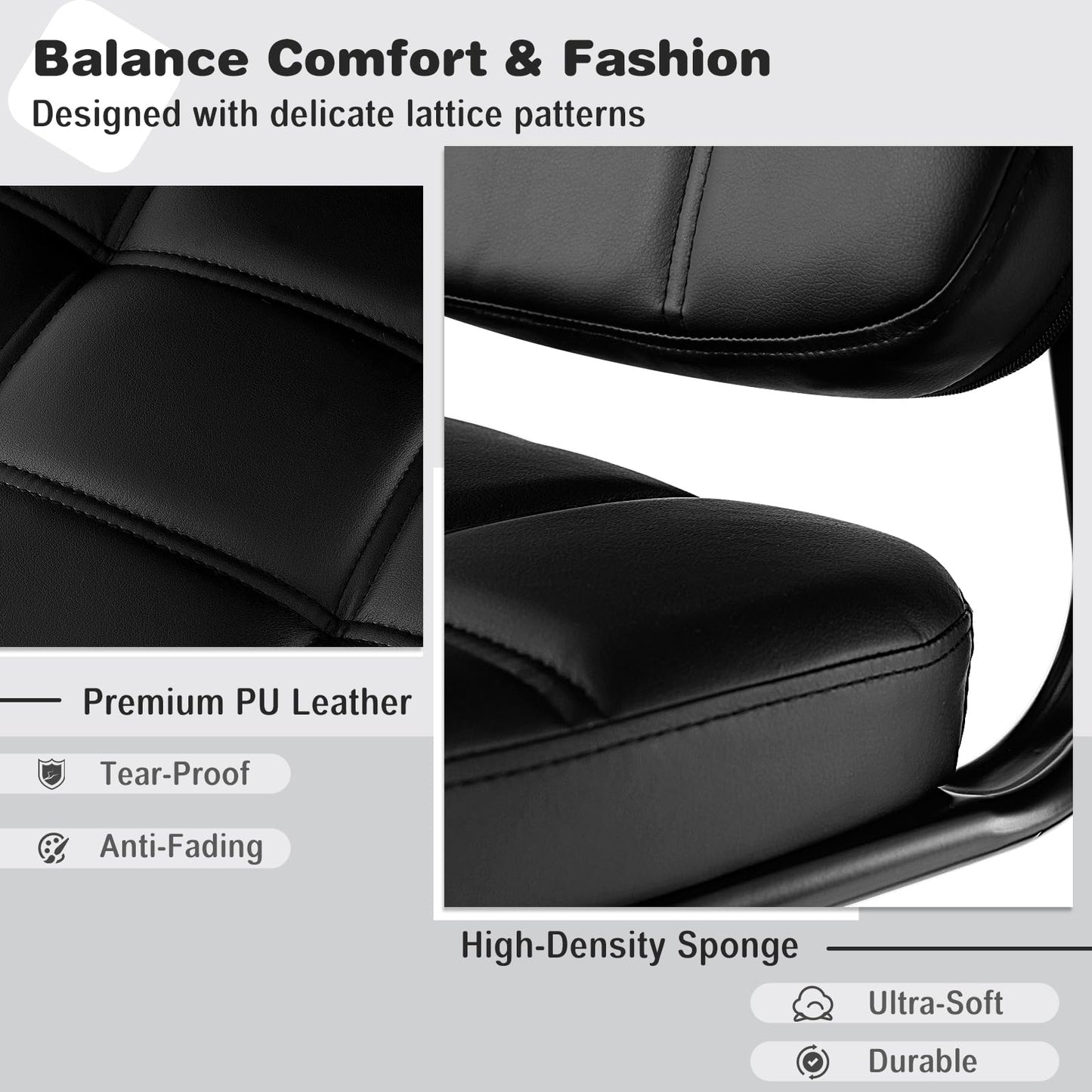 Giantex 2-Pack Waiting Room Chairs Set with Padded Seat & Armrests, Metal Frame, 330 Lbs Capacity, No Wheels Lobby Chairs for Conference Room, Meeting, Office, Reception & Office Guest Room, Black (1)