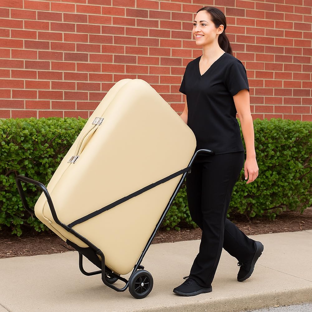 Royal Massage Universal Folding Table Transport Dolly with Reinforced Frame & Ergonomic Handles for Portable Massage Tables