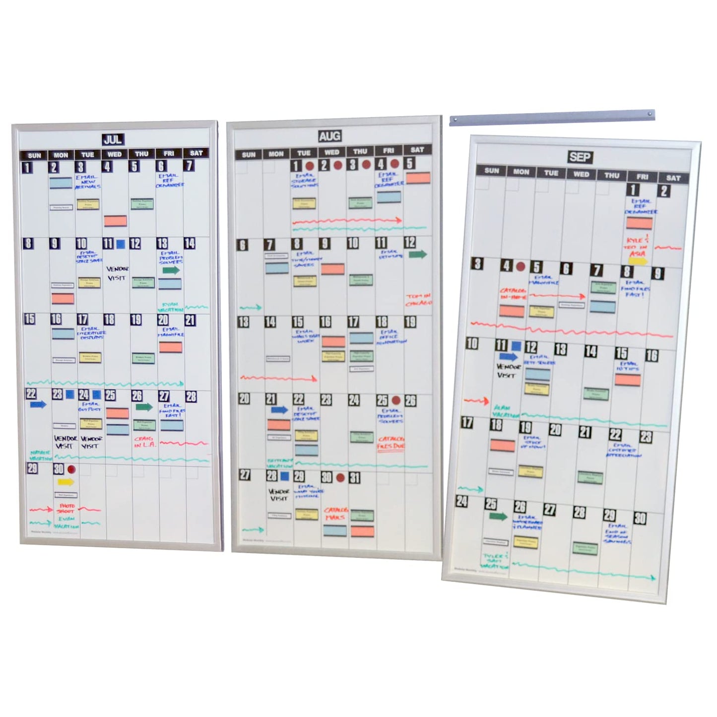 Ultimate Office Magnetic Dry-Erase Whiteboard ModMonthly Planning Calendars (Set of 3)