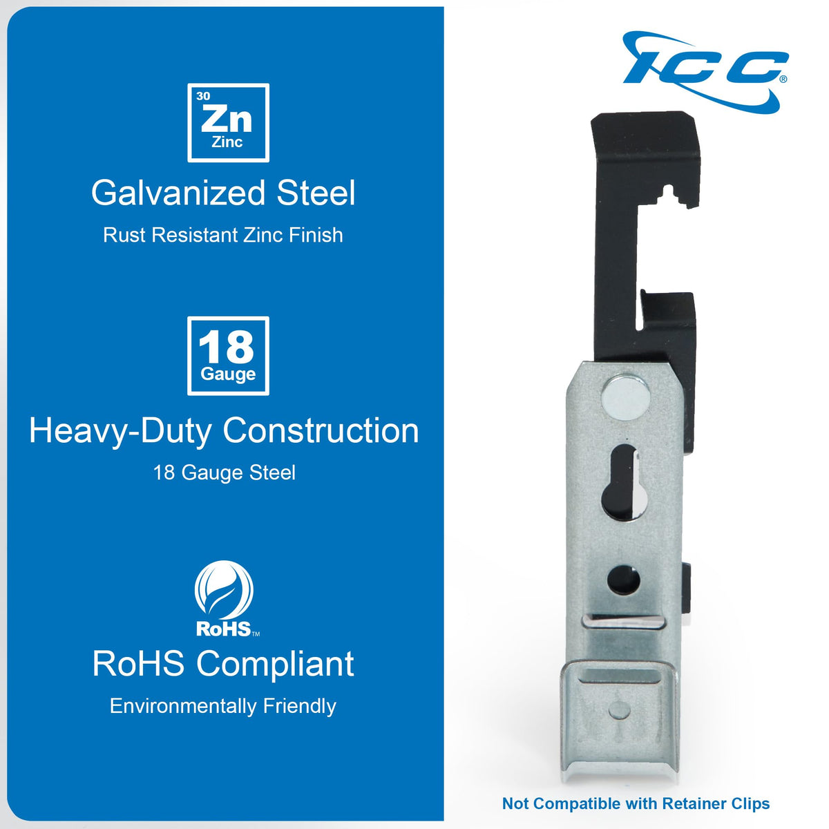ICC-J-Hook with Batwing- 3/4in- 25 PK