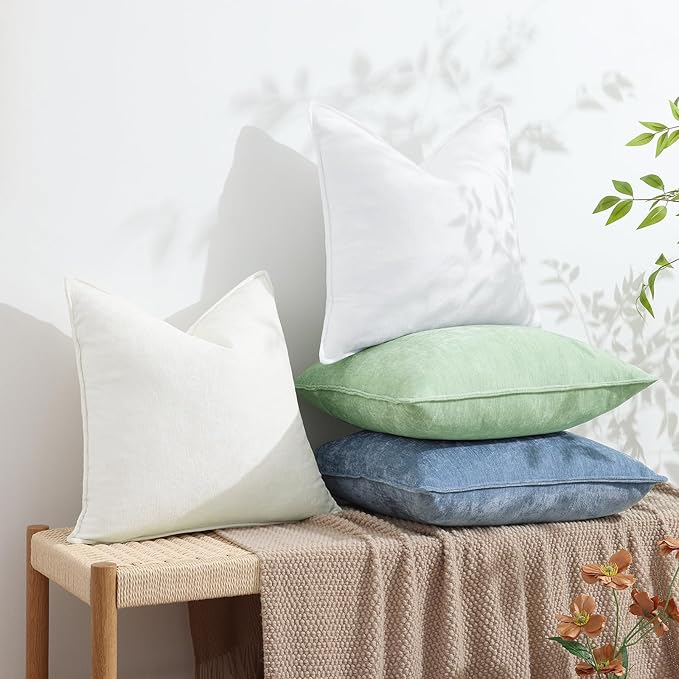 decorUhome Summer Couch Throw Pillow Covers 16x16 Set of 2, Decorative Soft