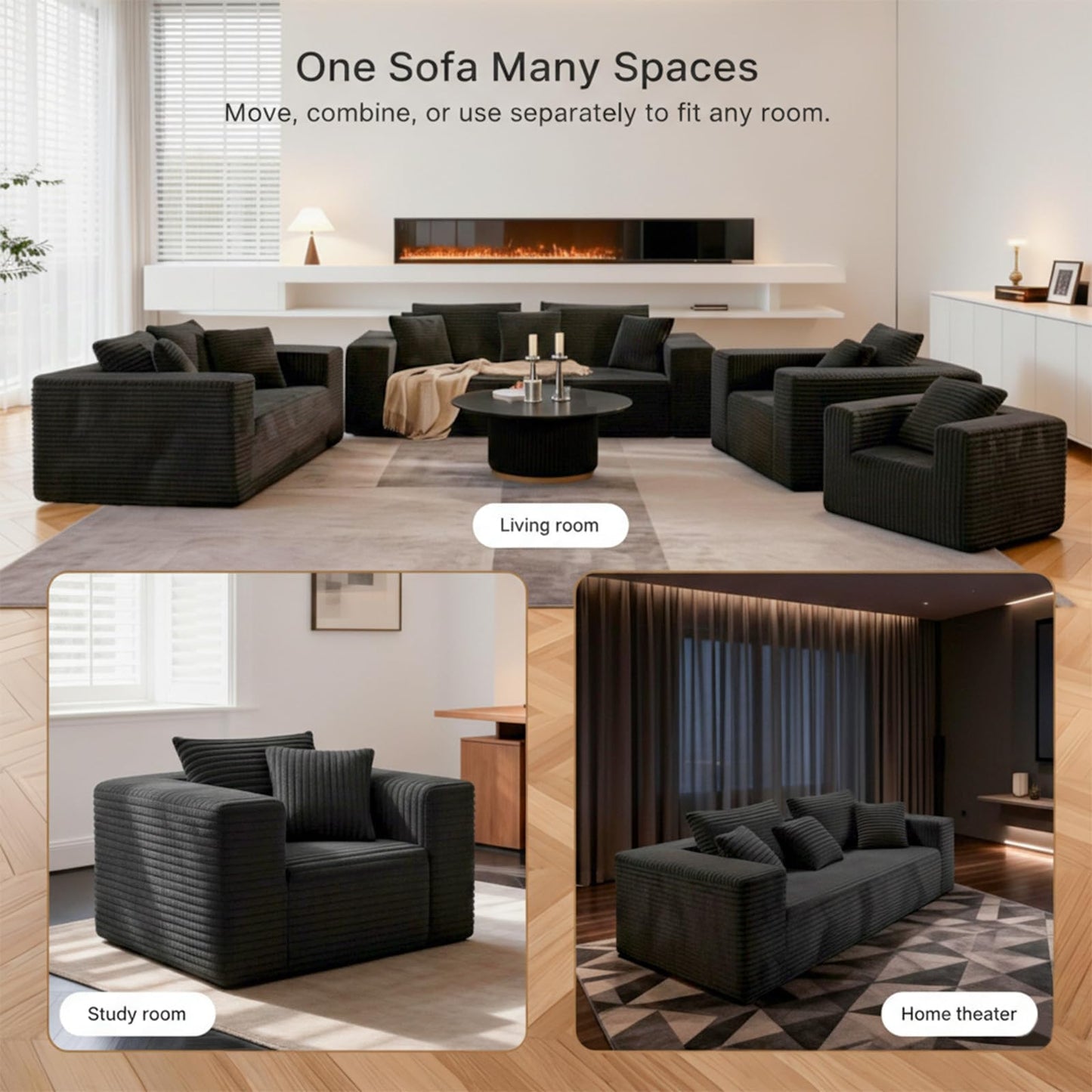 Small Boneless Sofa Chair, No Assembly Couch in a Box Memory Foam Mini Cloud Reading Chair with Throw Pillow for Living Room Bedroom Playroom