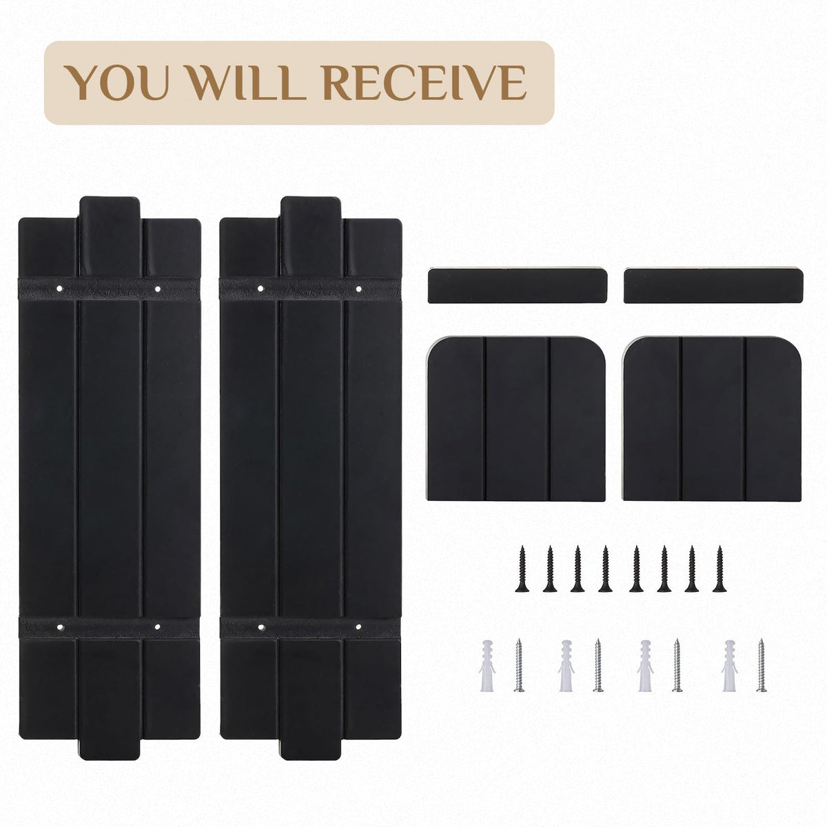 Walasis Black Candle Holder Wall Decor - 19.7 Inch Large Rustic Wooden Candle Sconces Wall Shelf for Pillar Candles Vases - Gothic Decoration for Halloween Bathroom Living Room