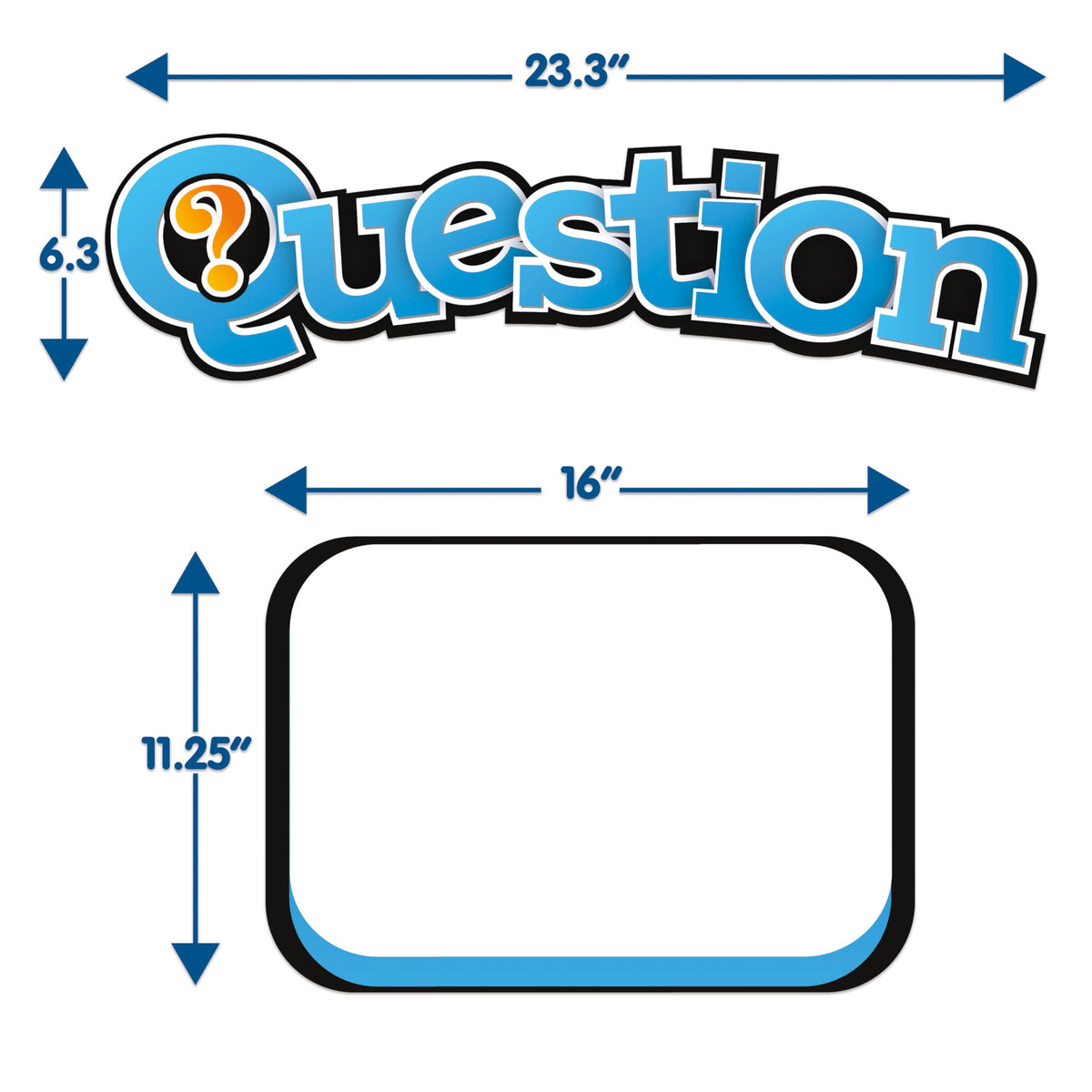 Eureka 661004 Question of The Day Interactive Mini Bulletin Board Set with Dry Erase Headliners, Multicolor, 16 Pieces