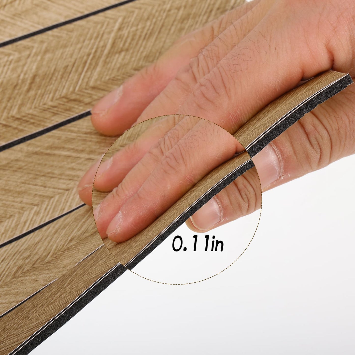 EYUNSTAR Peel and Stick Slat Wall Panel, 2 Rolls 118.1 x 15.7 in, Brown Faux Wood Grain 3D Panels, Self Adhesive PVC Wallpaper for Bedroom Living Room Office Wall Decor