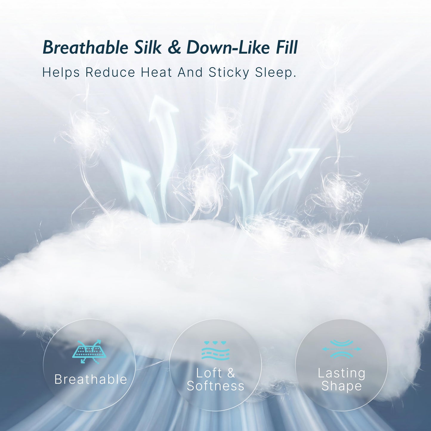 Breescape Cooling Comforter King Size - BlendTek Q-Max>0.5 Tech, Breathable Blanket for Hot Sleepers & Night Sweats, Reversible Quilt, Premium Lightweight Summer Bedding, 106x90 Inches