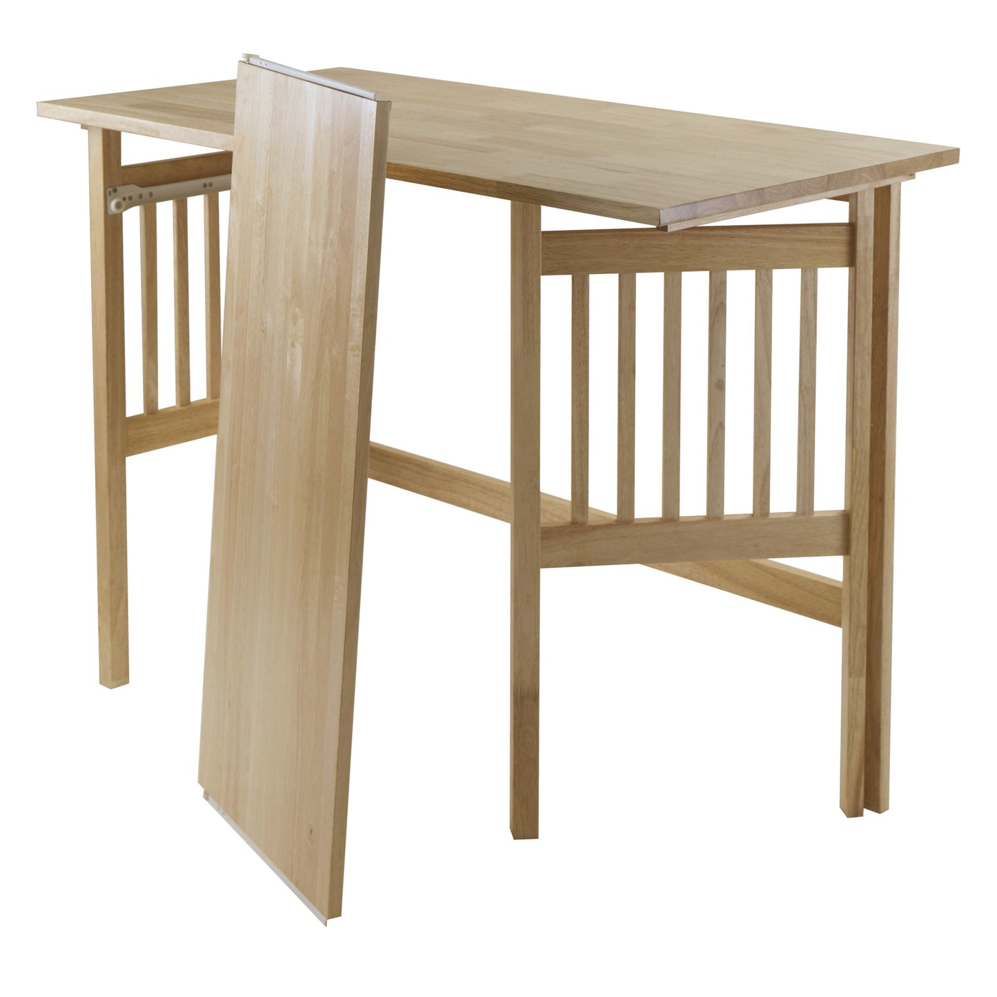 Winsome Mission Folding Computer Desk, 30" in Beechwood, Modern Fold Away Work Table for Home Office, Bedroom, PC Gaming Desk, Compact & Convenient Furniture for Small Spaces
