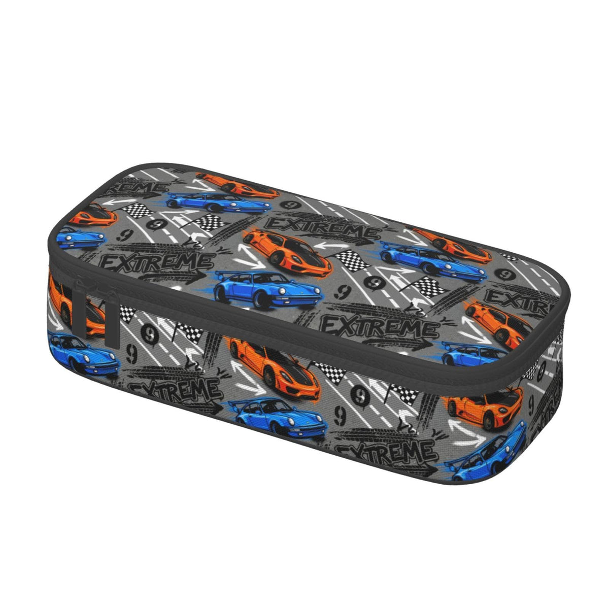 Geoocii Race Car Large Capacity Pencil Case Organizer Pencil Pouch Stationery With Zipper School Supplies Pencil Bag For Girls Boys Teens Adult Office